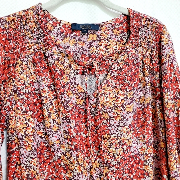 Rachel Roy Boho Floral Tassel Front Top - Picture 7 of 9